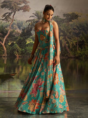 MINT BLUE HANDWORK DESIGNER LEHENGA SET