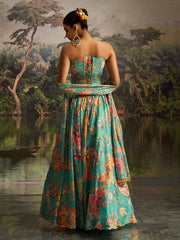 MINT BLUE HANDWORK DESIGNER LEHENGA SET