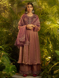 Purple Embroidered Palazzo Suit Set with Designer Dupatta