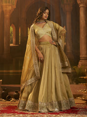 Crepe Zari Dori Sequin Lehenga Choli with Organza Dupatta