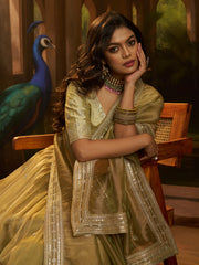 Crepe Zari Dori Sequin Lehenga Choli with Organza Dupatta