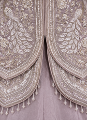 Pearl Grey Fendi Crush Bead & Sequin Sharara Set