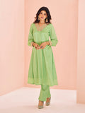 Pastel Green Embroidered Kurta Set for Women