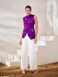 Purple Designer Waistcoat Trousers