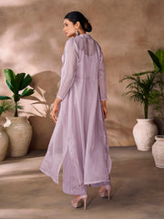 Lavender Organza Handwork Co-Ord Set