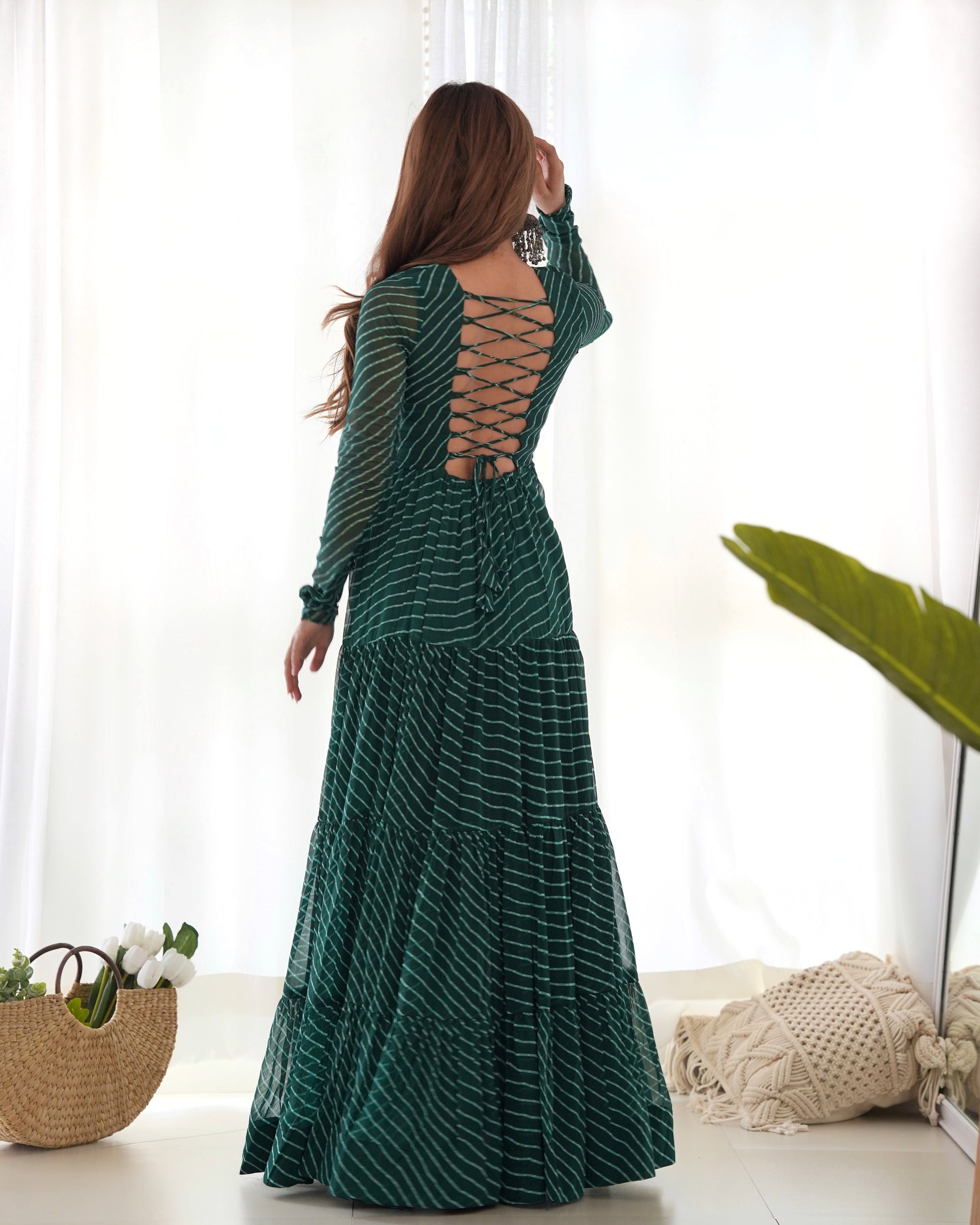 Arresting Navratri Wear Fully Stitched Designer Gown - Ethnicwish