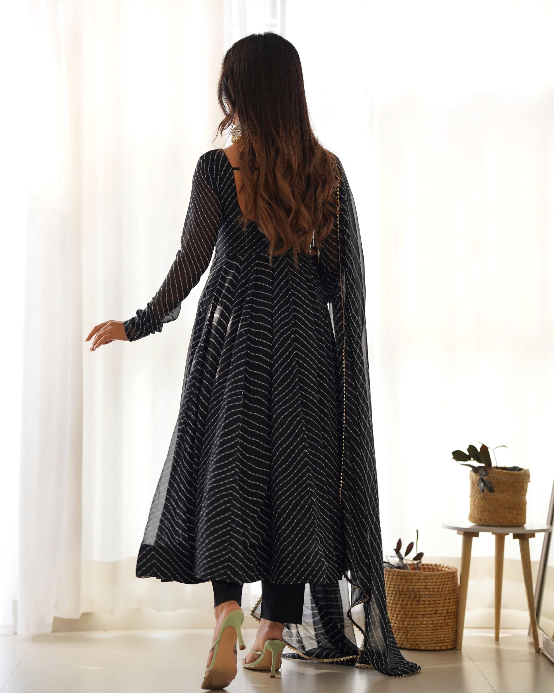 Splendid Faux Georgette Printed Fully Stitched Anarkali Pant Suit - Ethnicwish