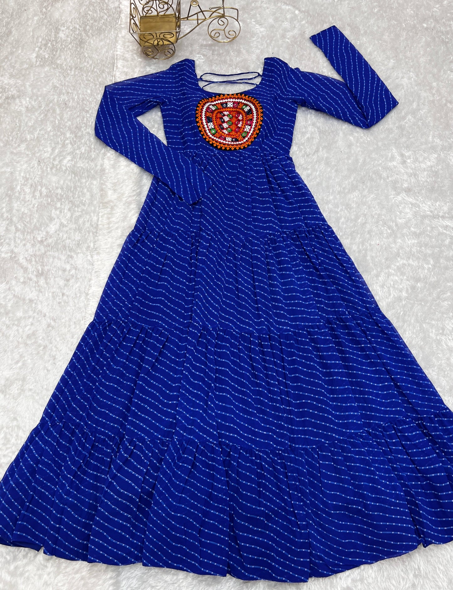 Arresting Navratri Wear Fully Stitched Designer Gown - Ethnicwish