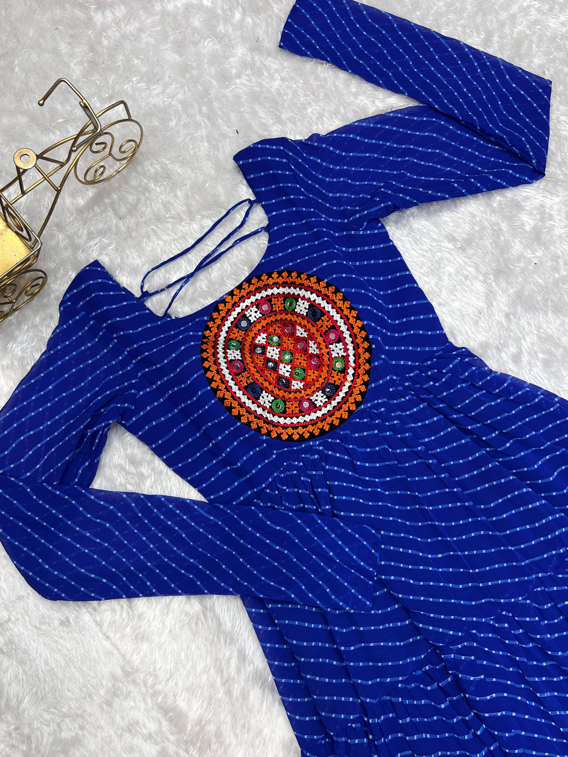 Arresting Navratri Wear Fully Stitched Designer Gown - Ethnicwish
