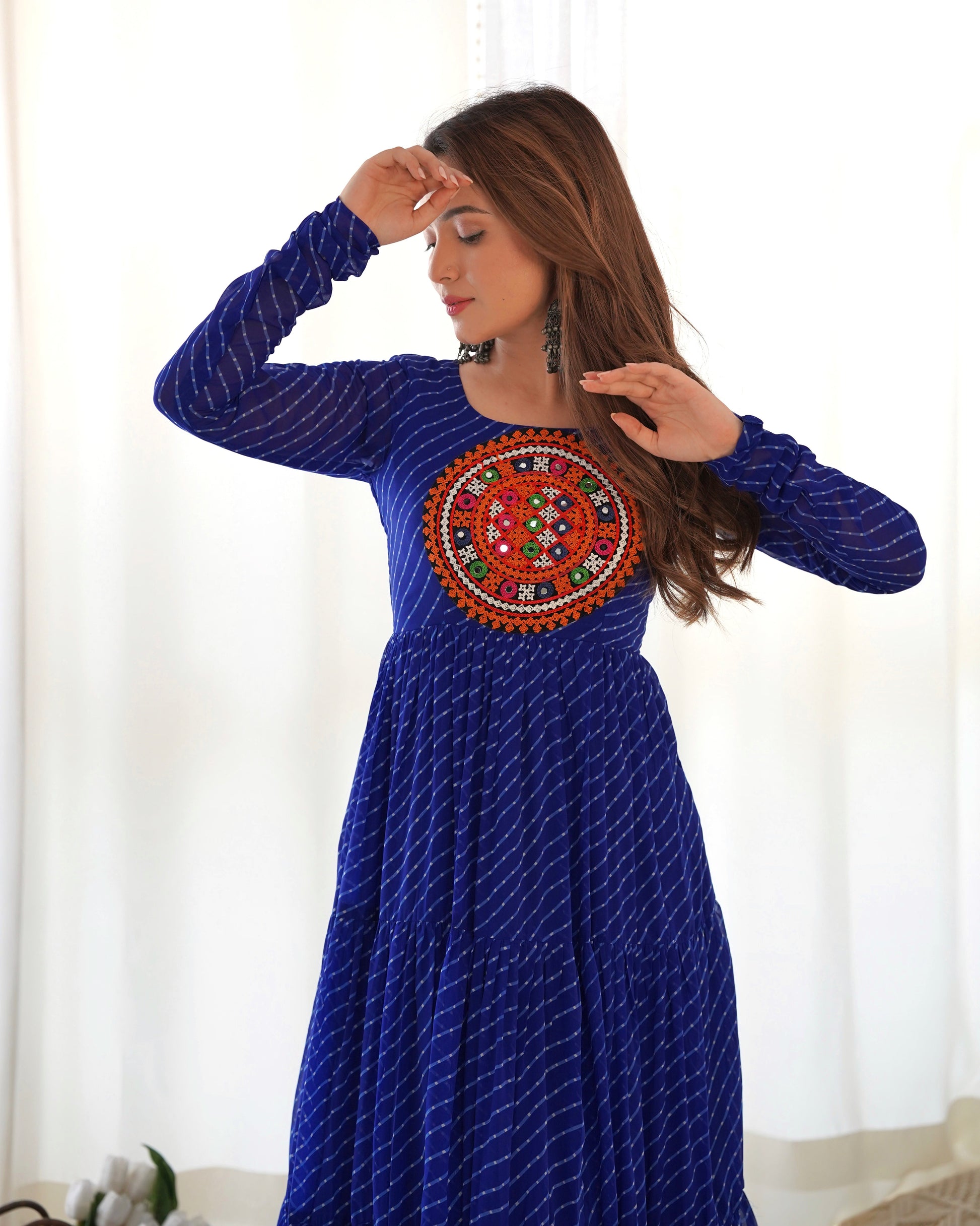 Arresting Navratri Wear Fully Stitched Designer Gown - Ethnicwish