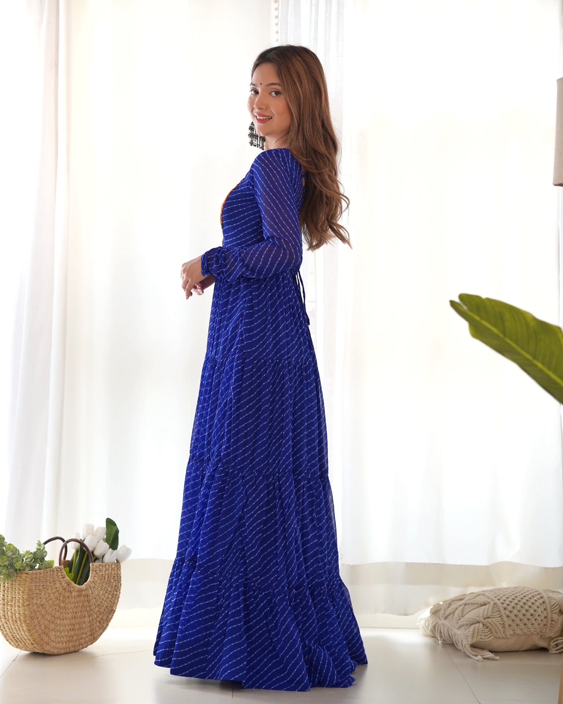 Arresting Navratri Wear Fully Stitched Designer Gown - Ethnicwish