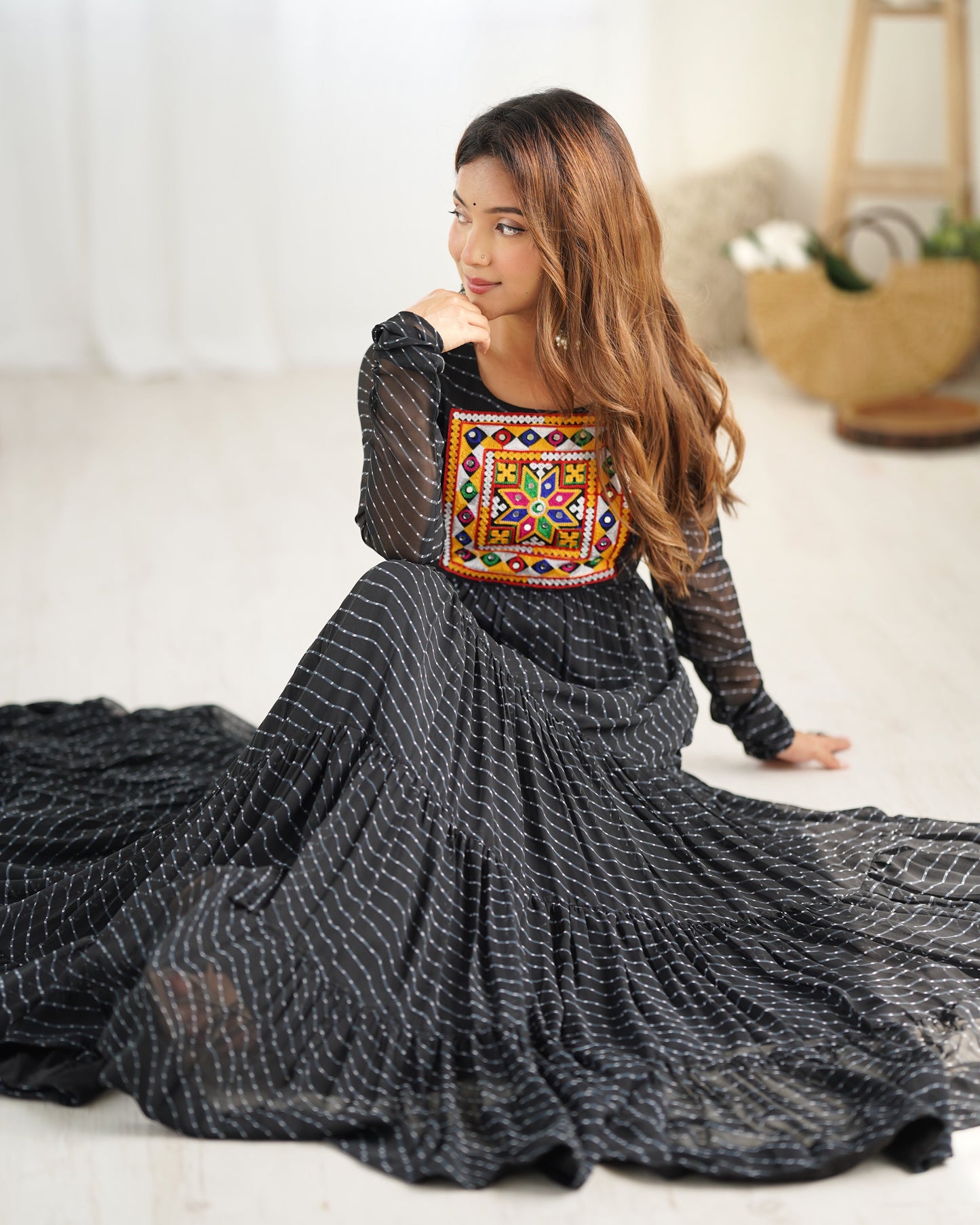 Arresting Navratri Wear Fully Stitched Designer Gown - Ethnicwish