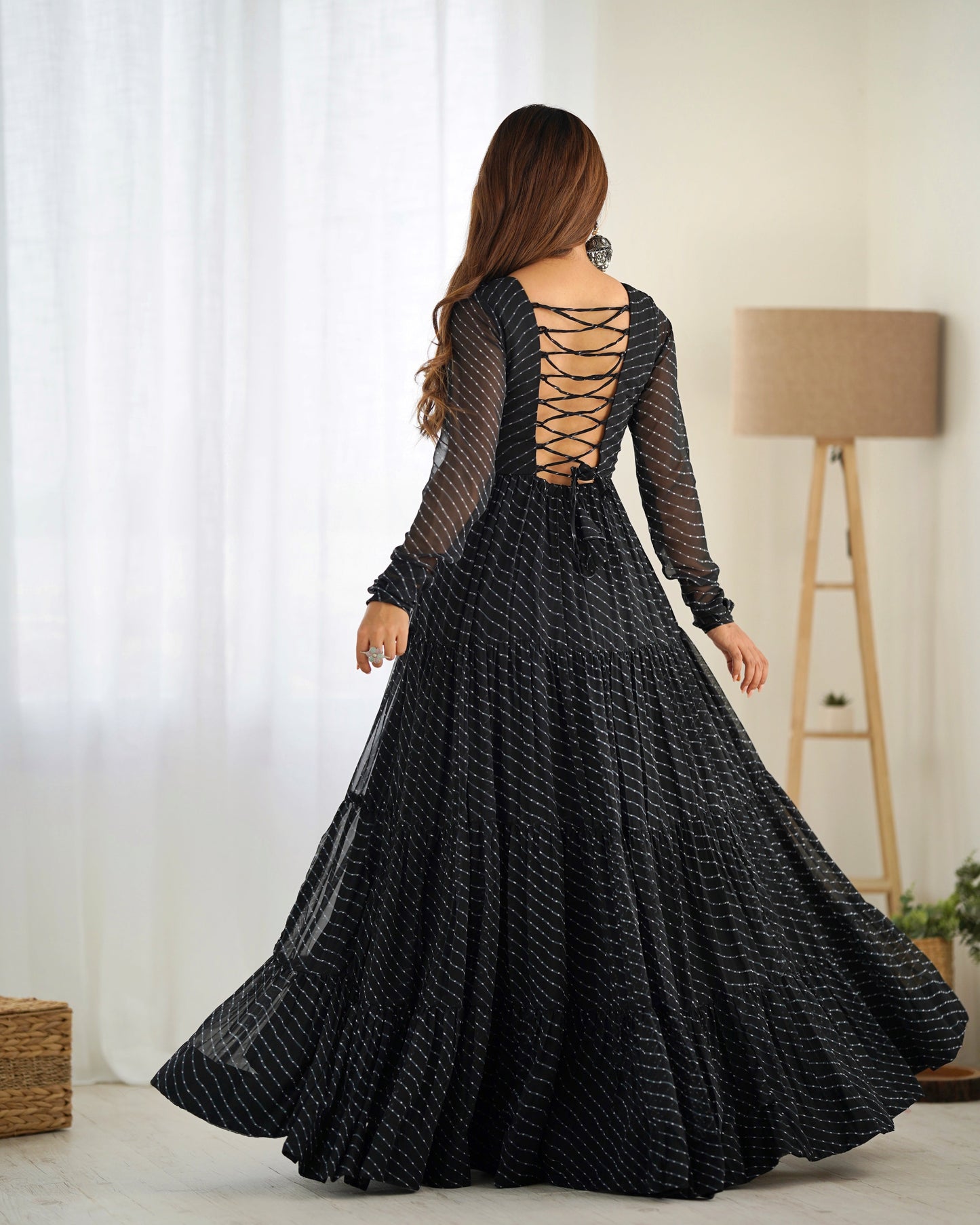 Arresting Navratri Wear Fully Stitched Designer Gown - Ethnicwish