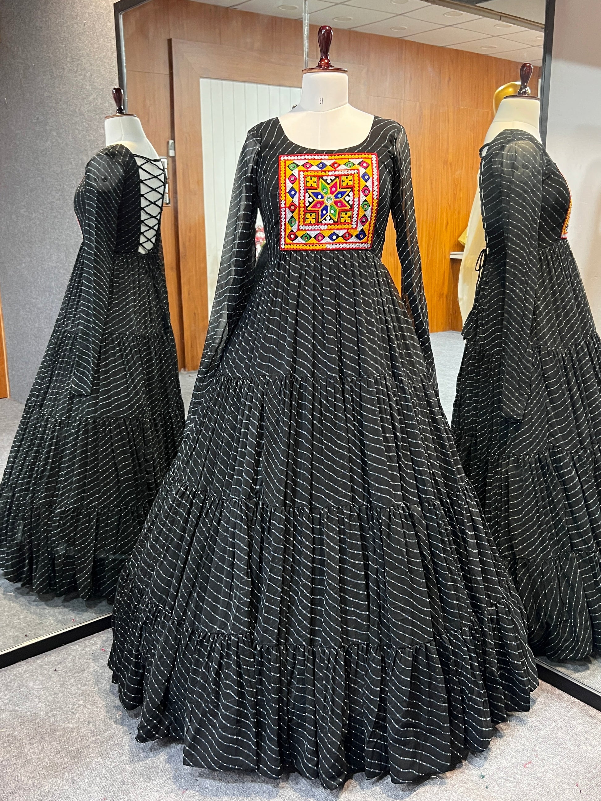 Arresting Navratri Wear Fully Stitched Designer Gown - Ethnicwish