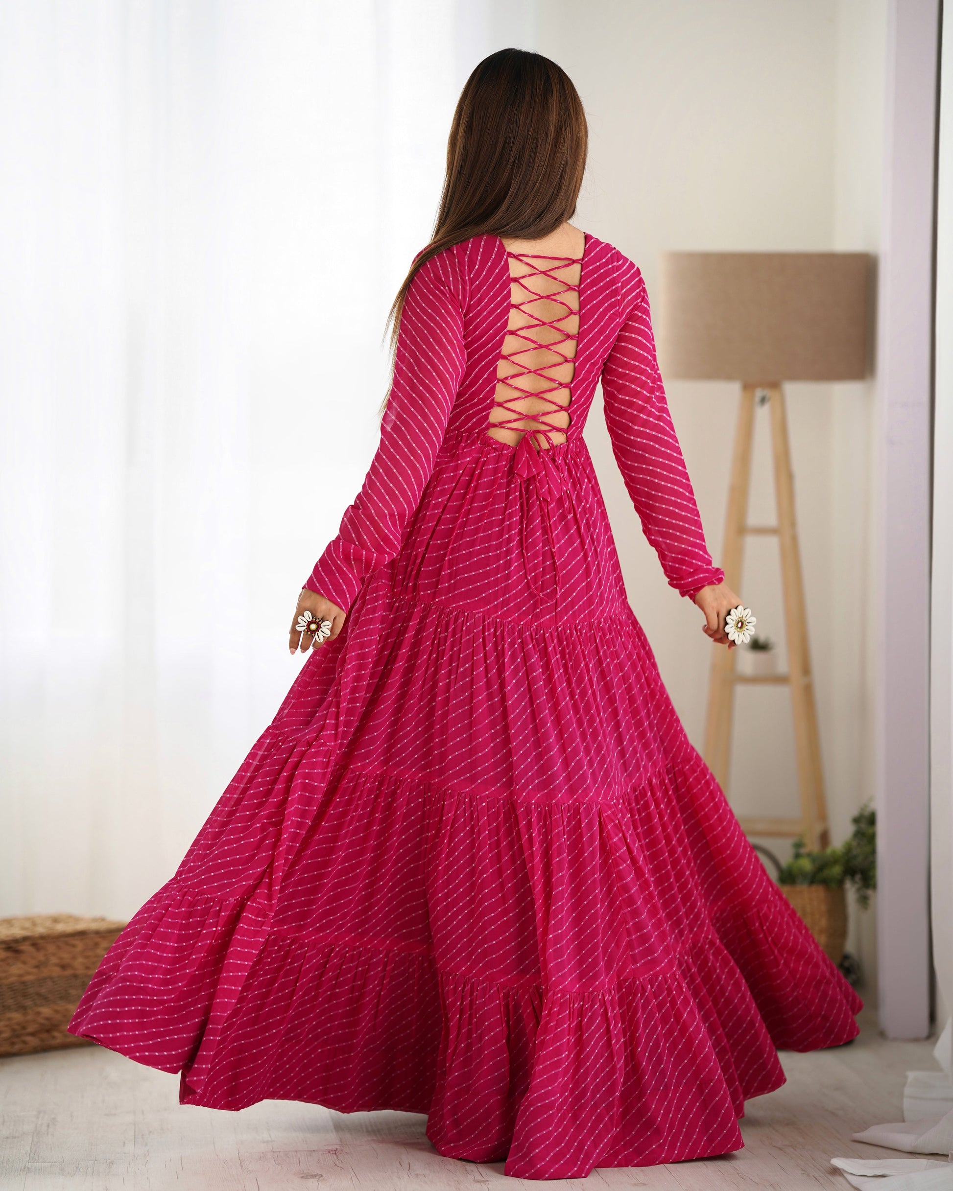 Arresting Navratri Wear Fully Stitched Designer Gown - Ethnicwish