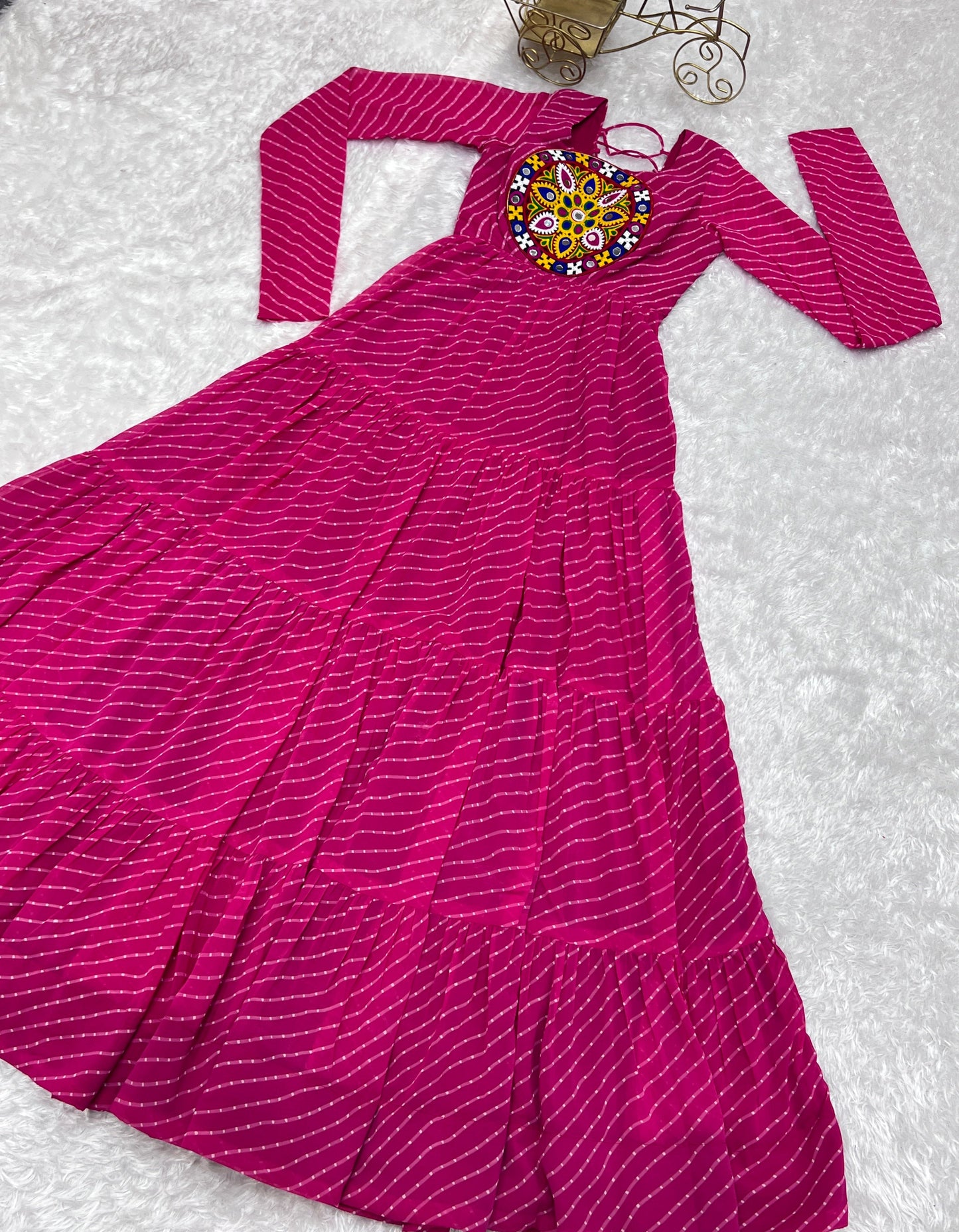 Arresting Navratri Wear Fully Stitched Designer Gown - Ethnicwish
