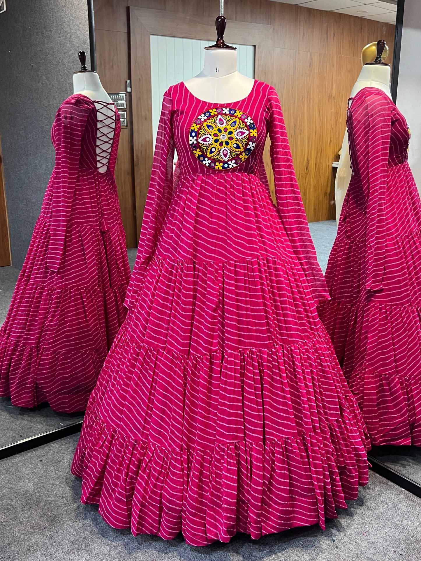 Arresting Navratri Wear Fully Stitched Designer Gown - Ethnicwish