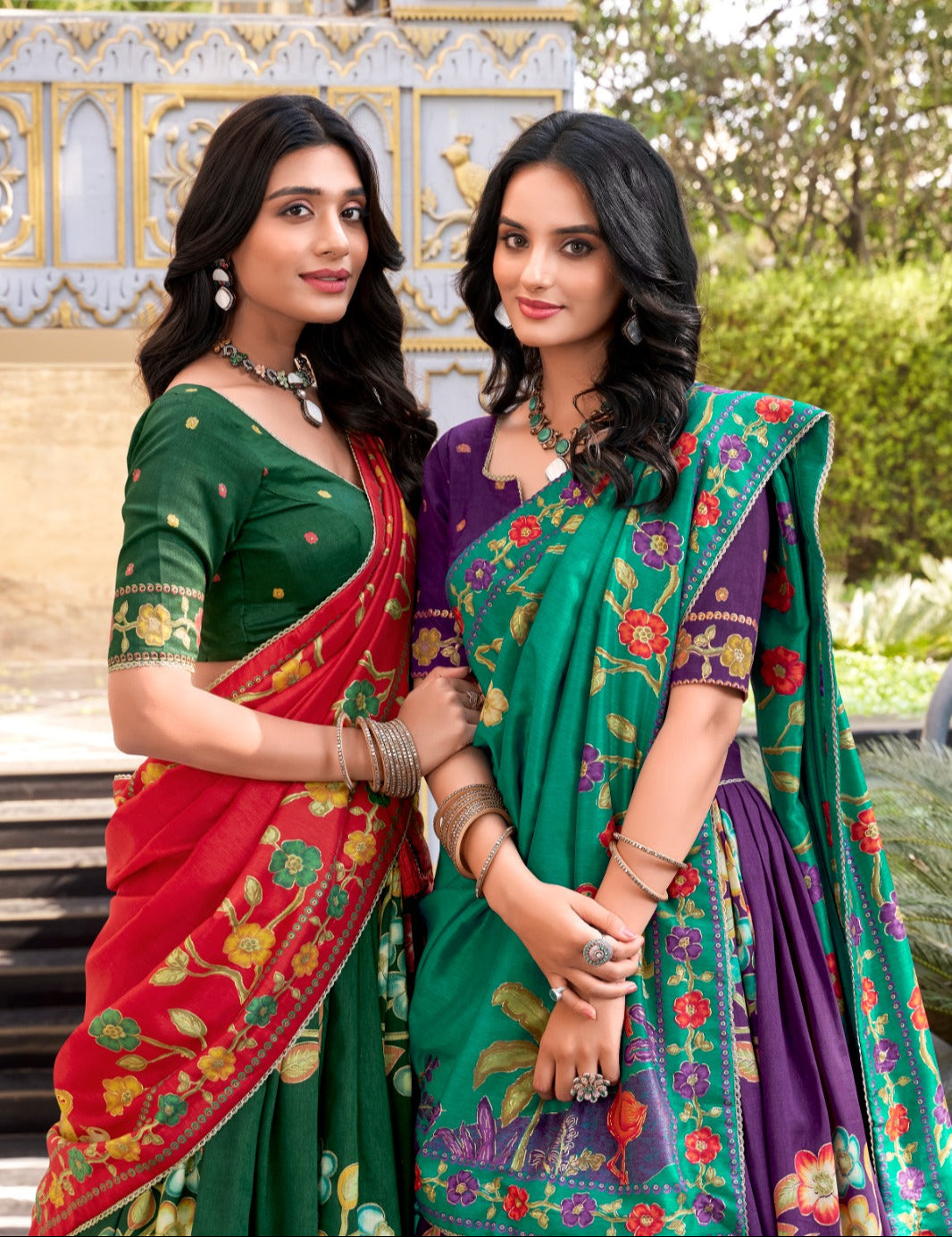 Magnificent Tussar Silk Printed Foil Worked Lehenga Choli