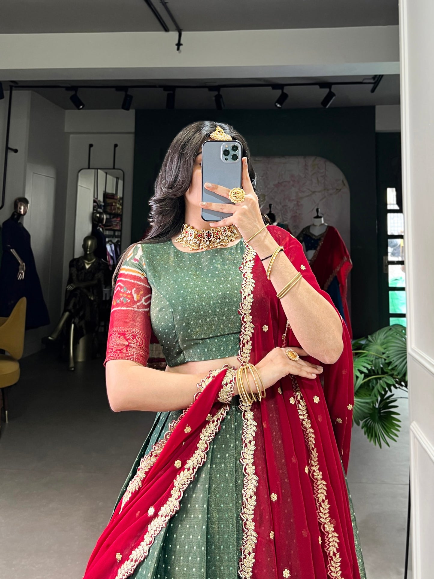 Ravishing Kanchipuram Silk Printed Weaving Worked Lehenga Choli