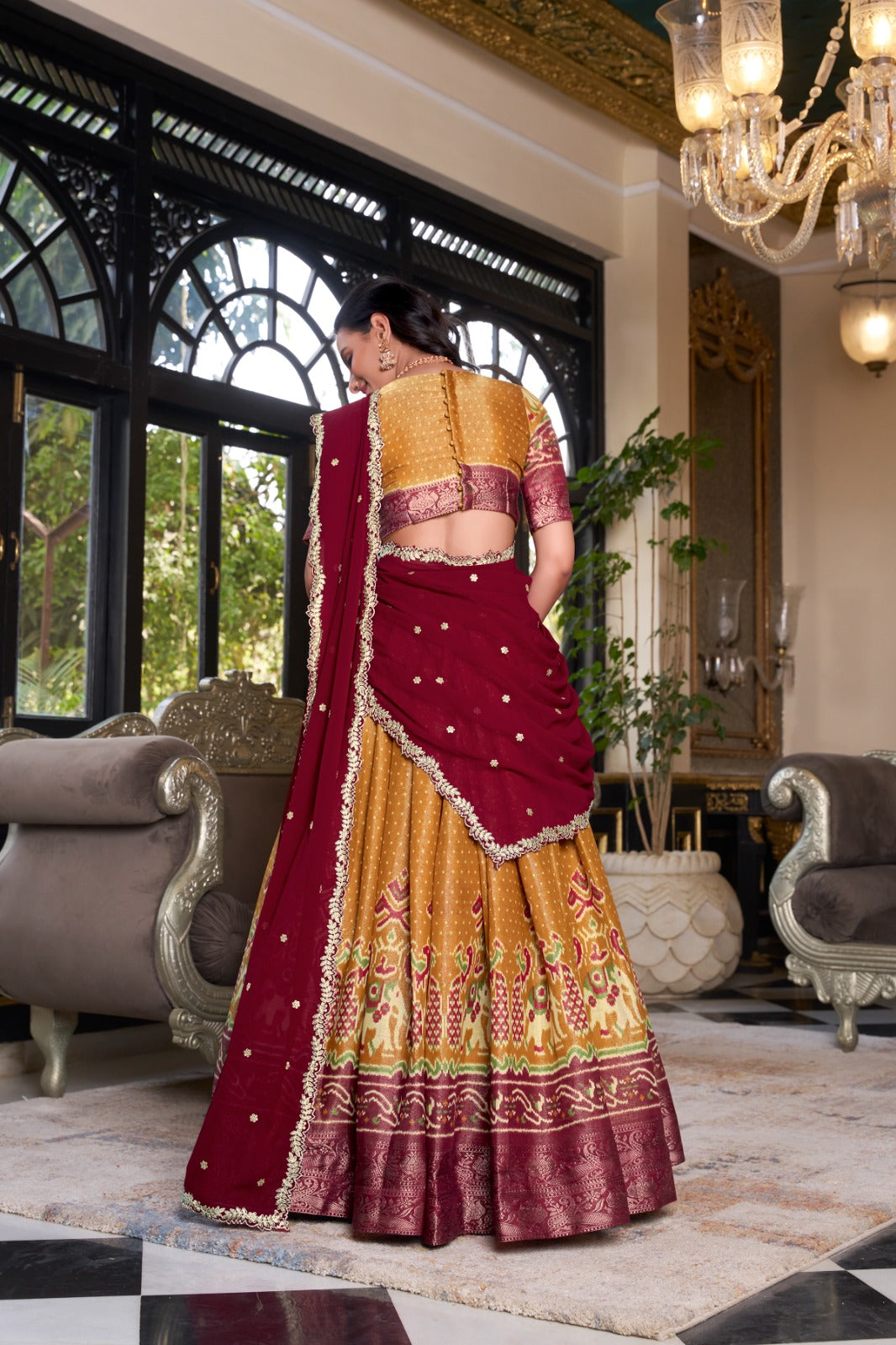 Ravishing Kanchipuram Silk Printed Weaving Worked Lehenga Choli