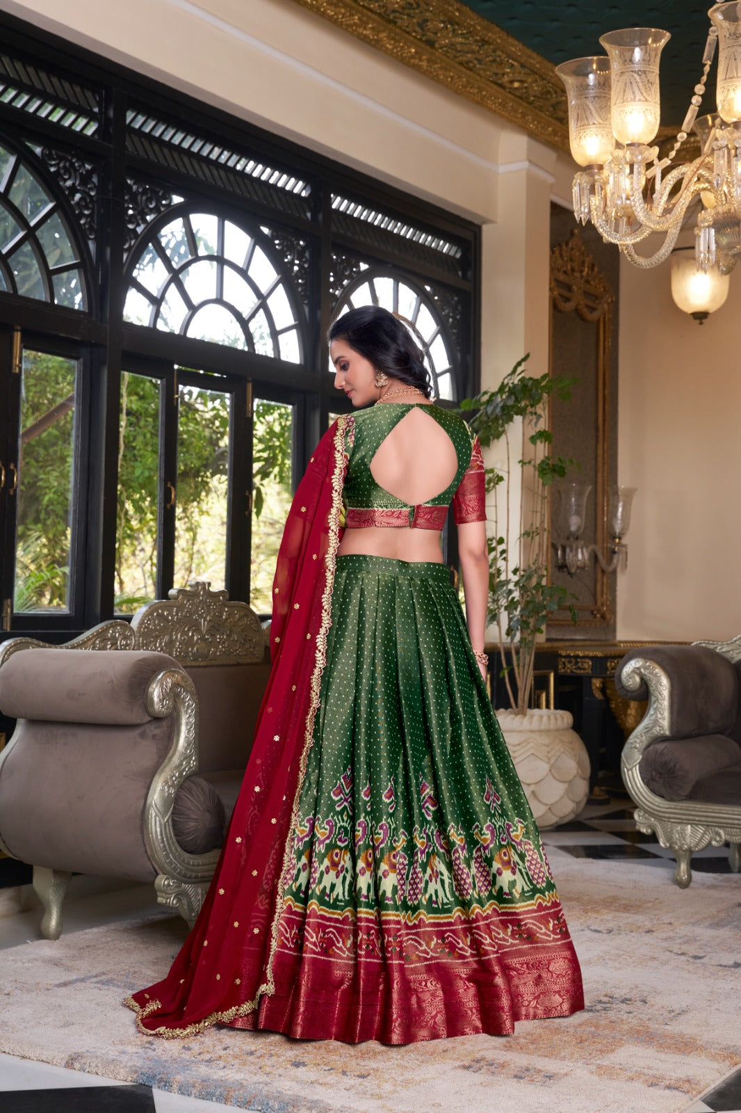Ravishing Kanchipuram Silk Printed Weaving Worked Lehenga Choli
