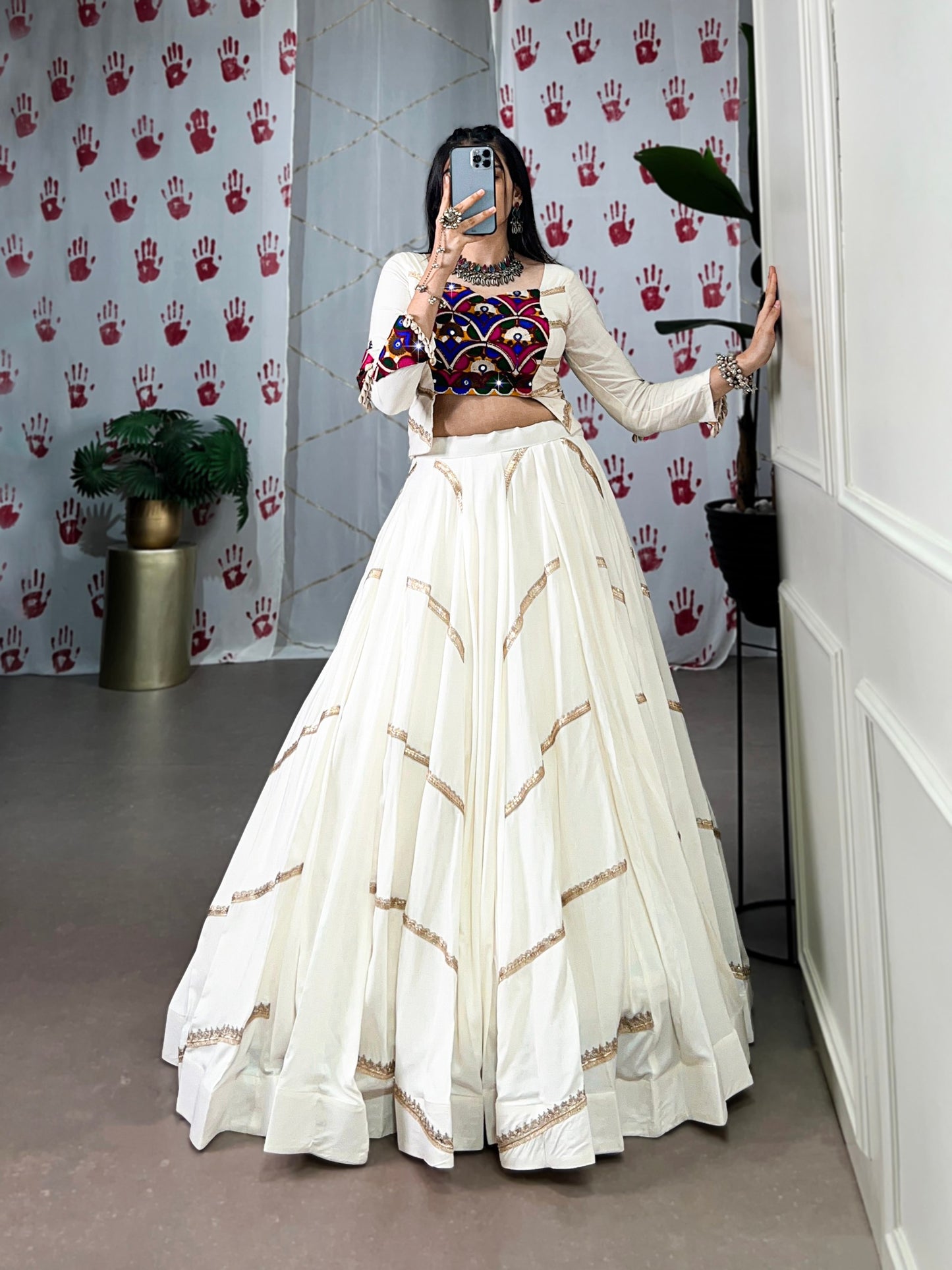 Spellbinding White Pure Rayon Sequins Lace Worked Navratri Lehenga Choli