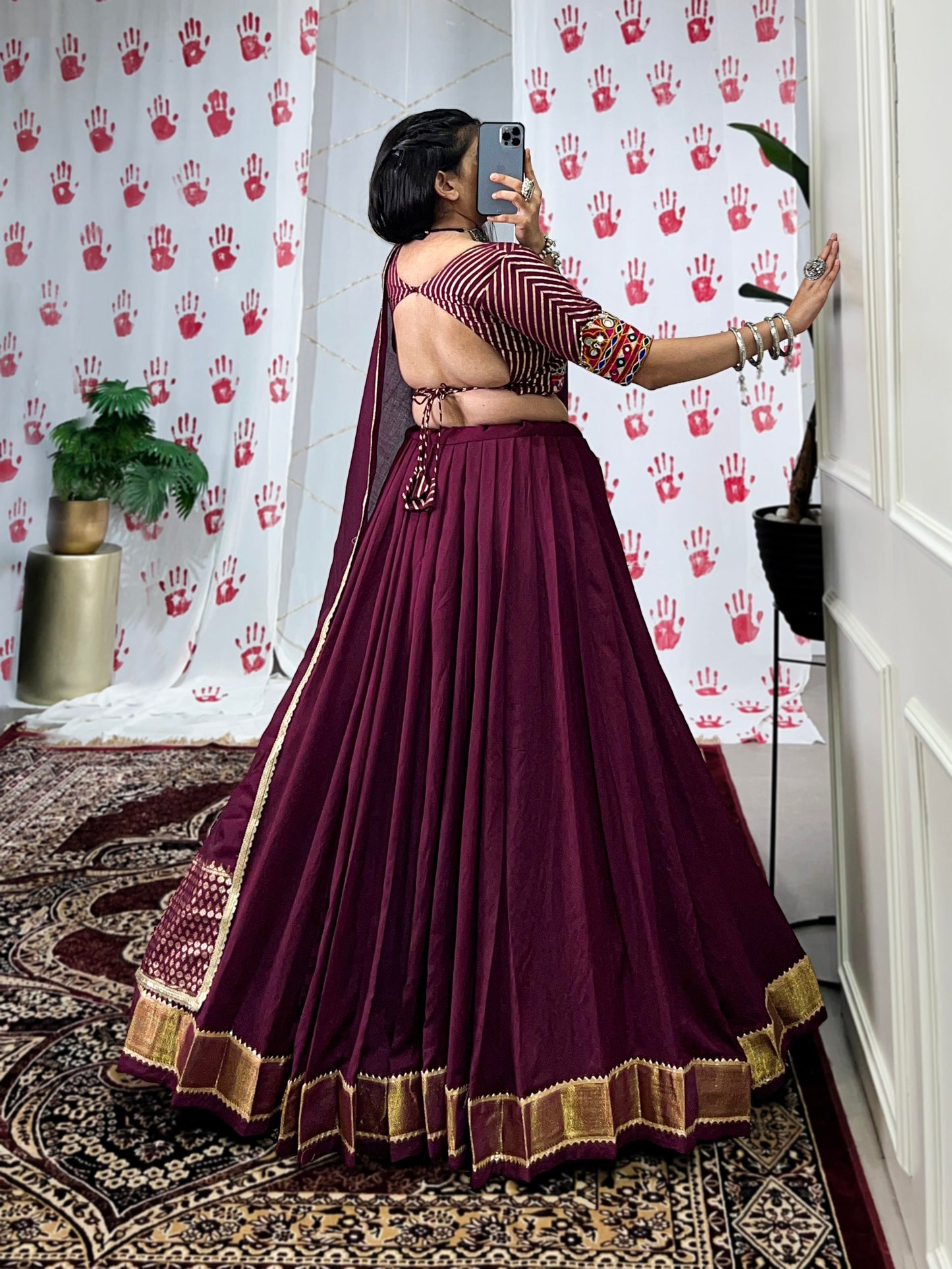Graceful Pure Chanderi Zari Weaving Worked Lehenga Choli