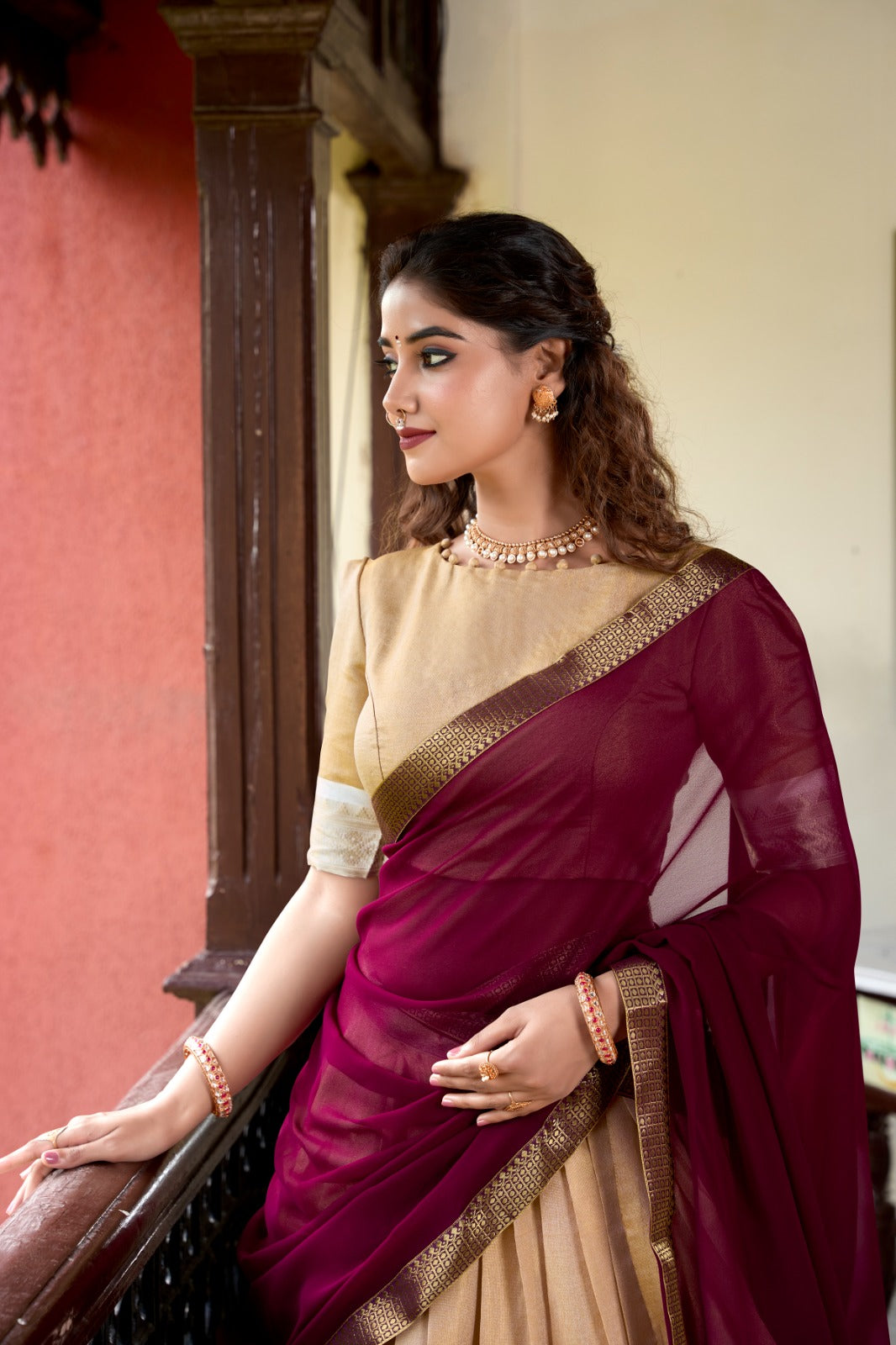 Stunning Kanchipuram Silk Zari Weaving Worked Lehenga Choli - Ethnicwish