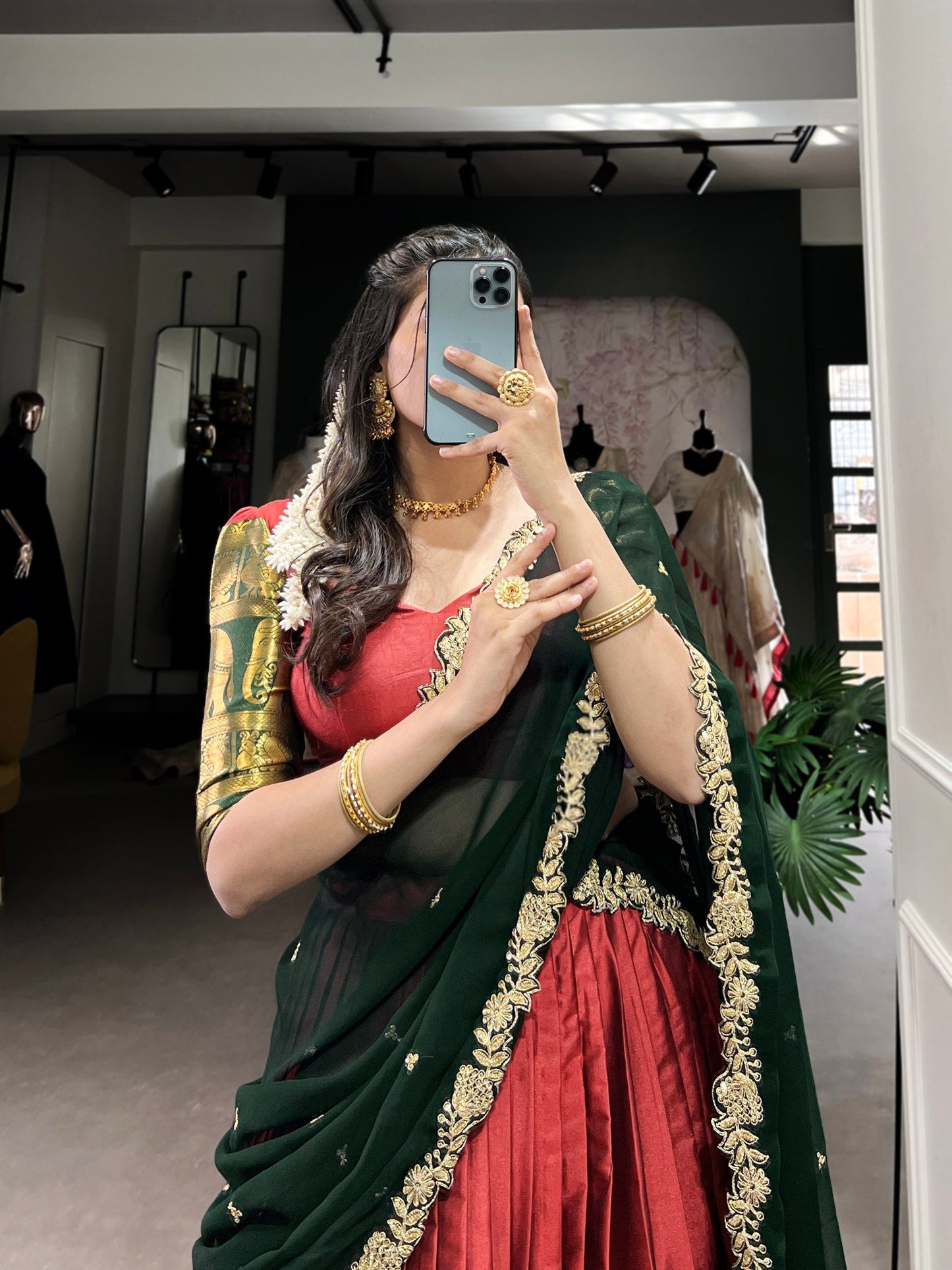 Adorable Narayan Pattu Zari Weaving Worked Lehenga Choli