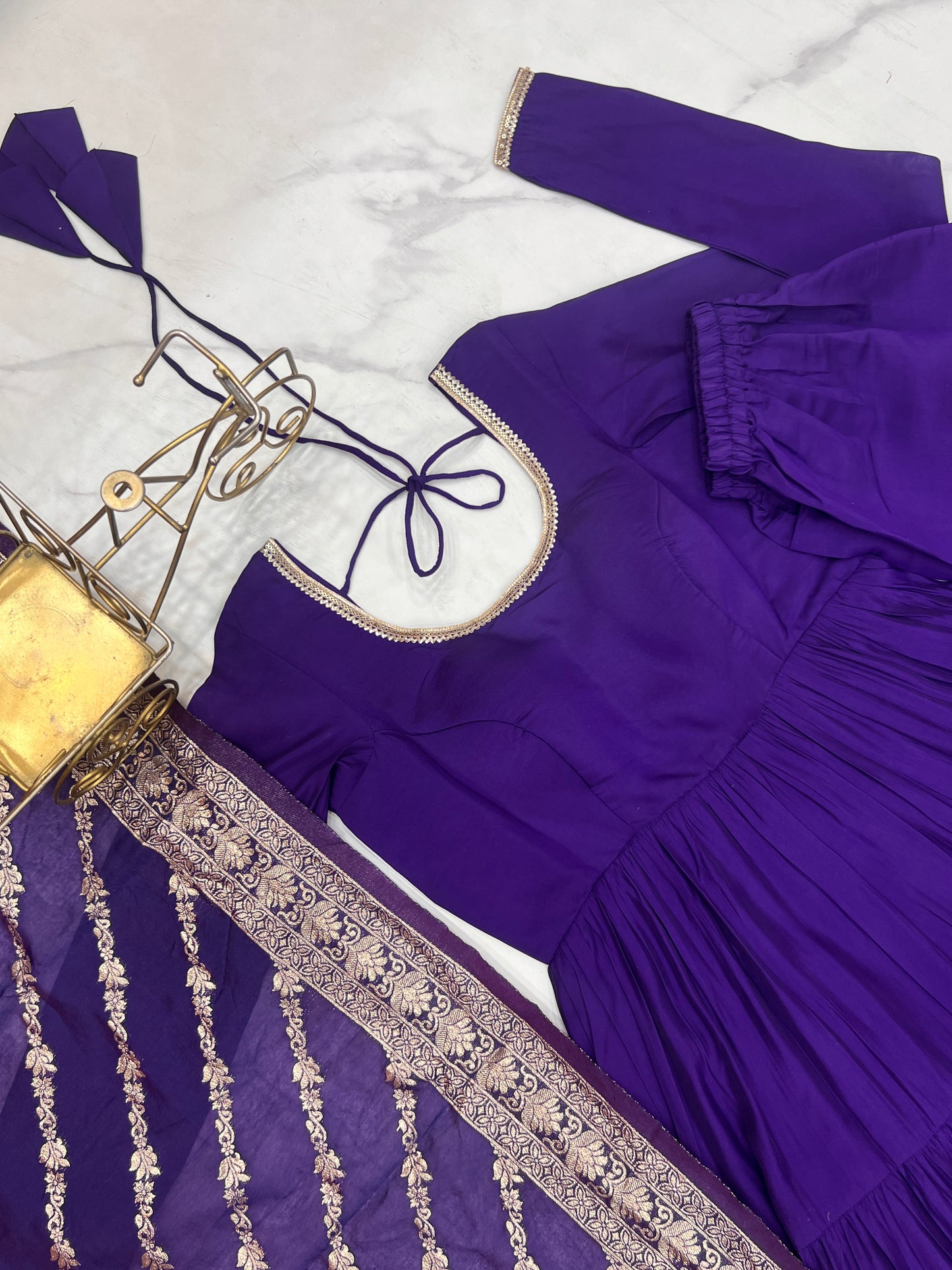 Elegant Pure Roman Silk 9 Mtr Flared Designer Anarkali Suit