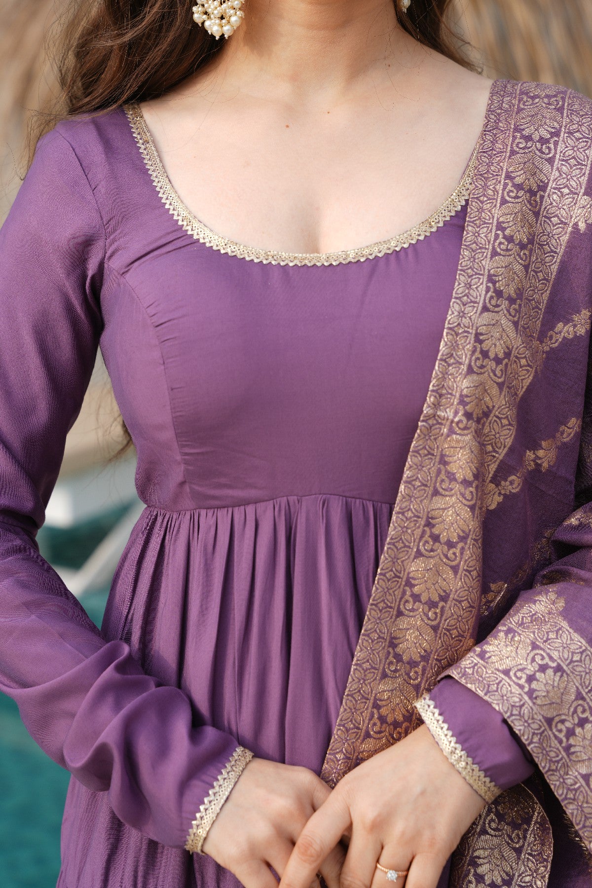 Appealing Pure Roman Silk Fully Stitched Anarkali Pant Suit