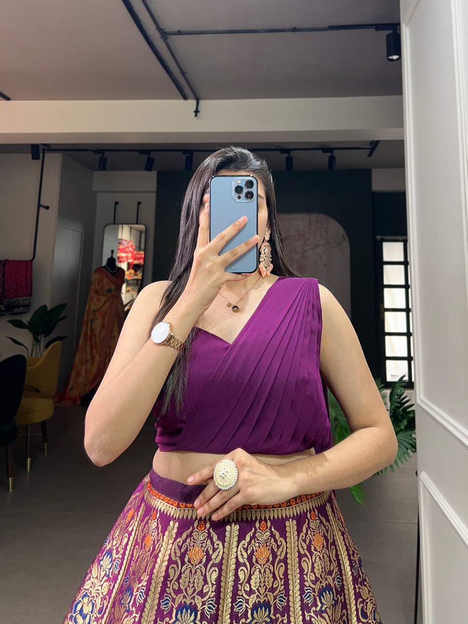 Lovely Banarasi Silk Zari Weaving Worked Designer Lehenga Choli - Ethnicwish