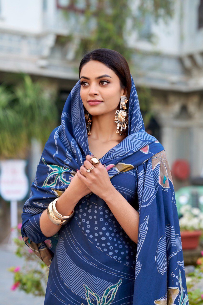 Spellbinding Roman Silk Floral Printed Top Palazzo Suit - Ethnicwish