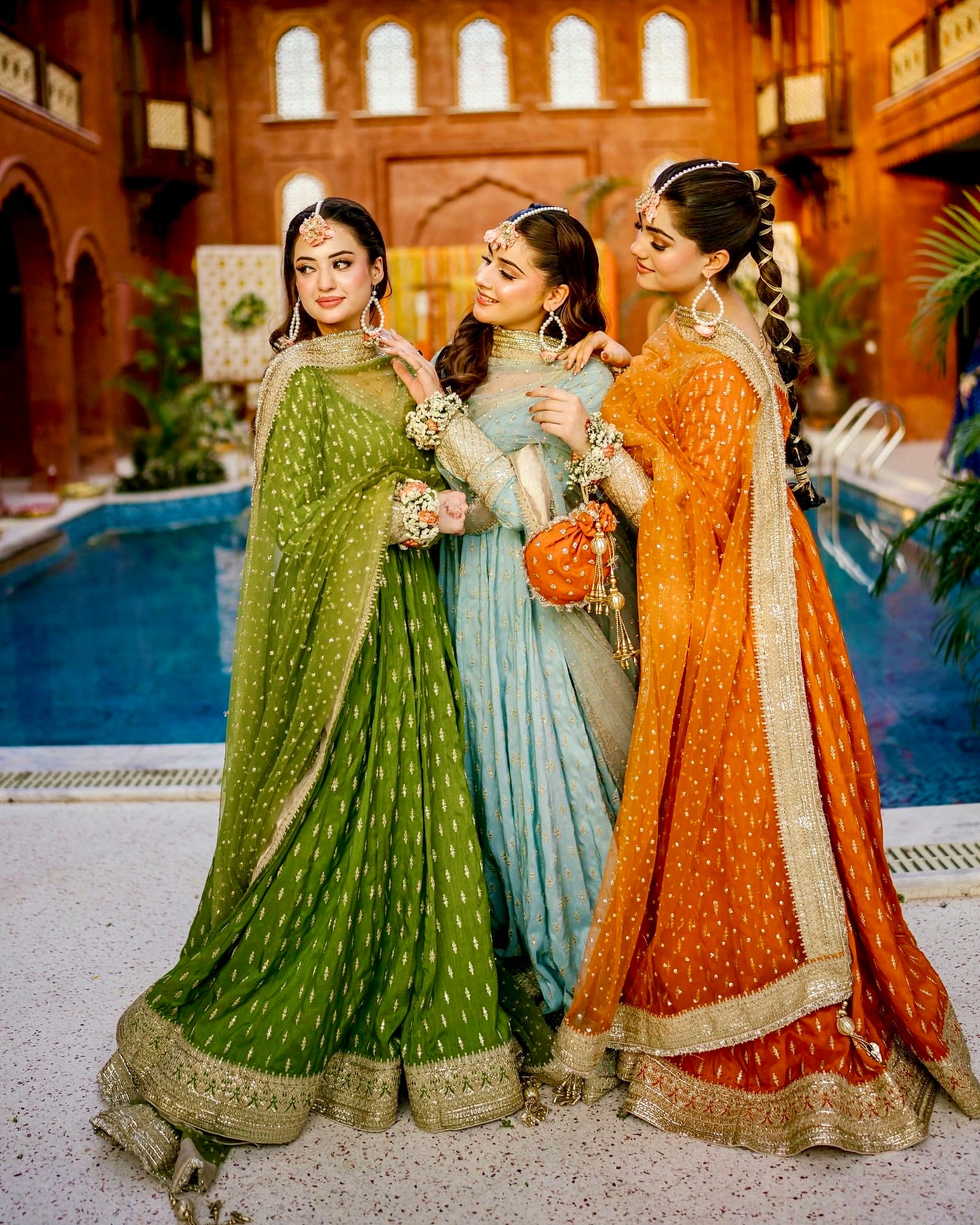 Elegant Chinon Silk Embroidered Anarkali Pant Set – Fully Stitched & Ready to Wear