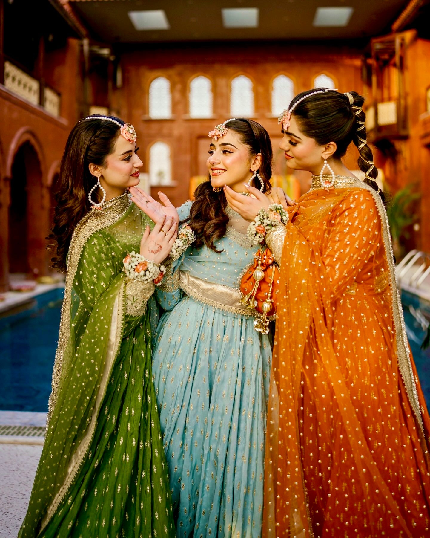 Elegant Chinon Silk Embroidered Anarkali Pant Set – Fully Stitched & Ready to Wear