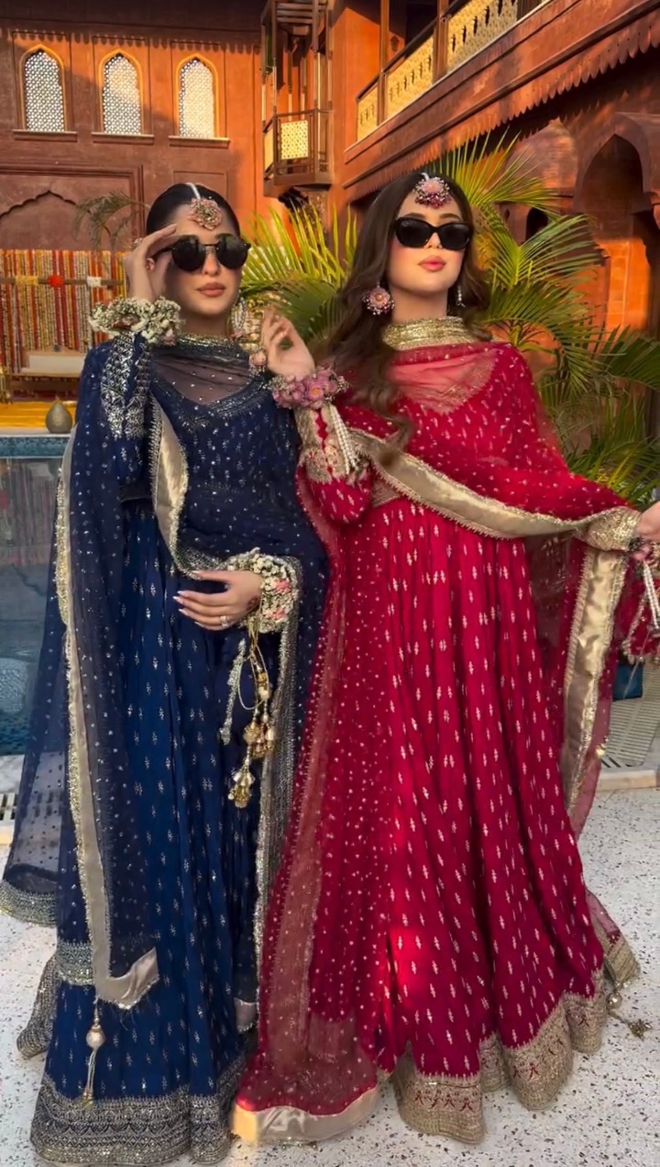 Elegant Chinon Silk Embroidered Anarkali Pant Set – Fully Stitched & Ready to Wear