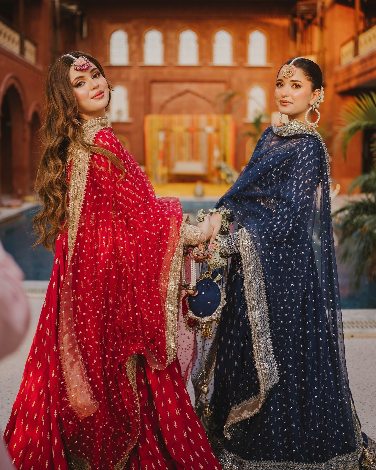 Elegant Chinon Silk Embroidered Anarkali Pant Set – Fully Stitched & Ready to Wear