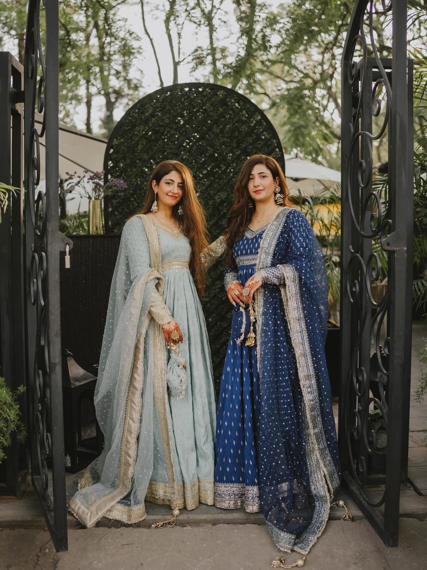 Elegant Chinon Silk Embroidered Anarkali Pant Set – Fully Stitched & Ready to Wear