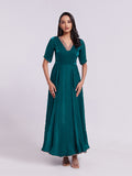 Peacock Blue Anarkali Gown with Lace Work