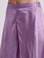 Lilav Pure Organza Wrap-Style Kurta Set with Matching Pants