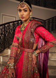 Red Banarasi Silk Zari Lehenga Choli with Dupatta
