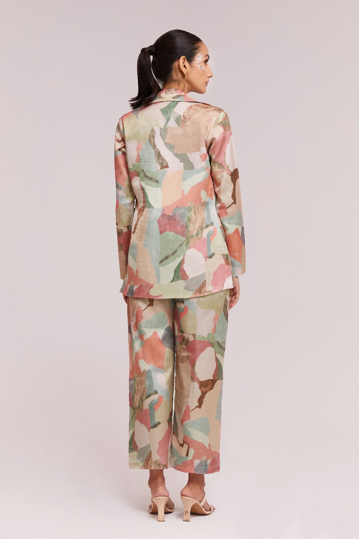 Elegant Multicolor Modal Satin Co-Ord Set