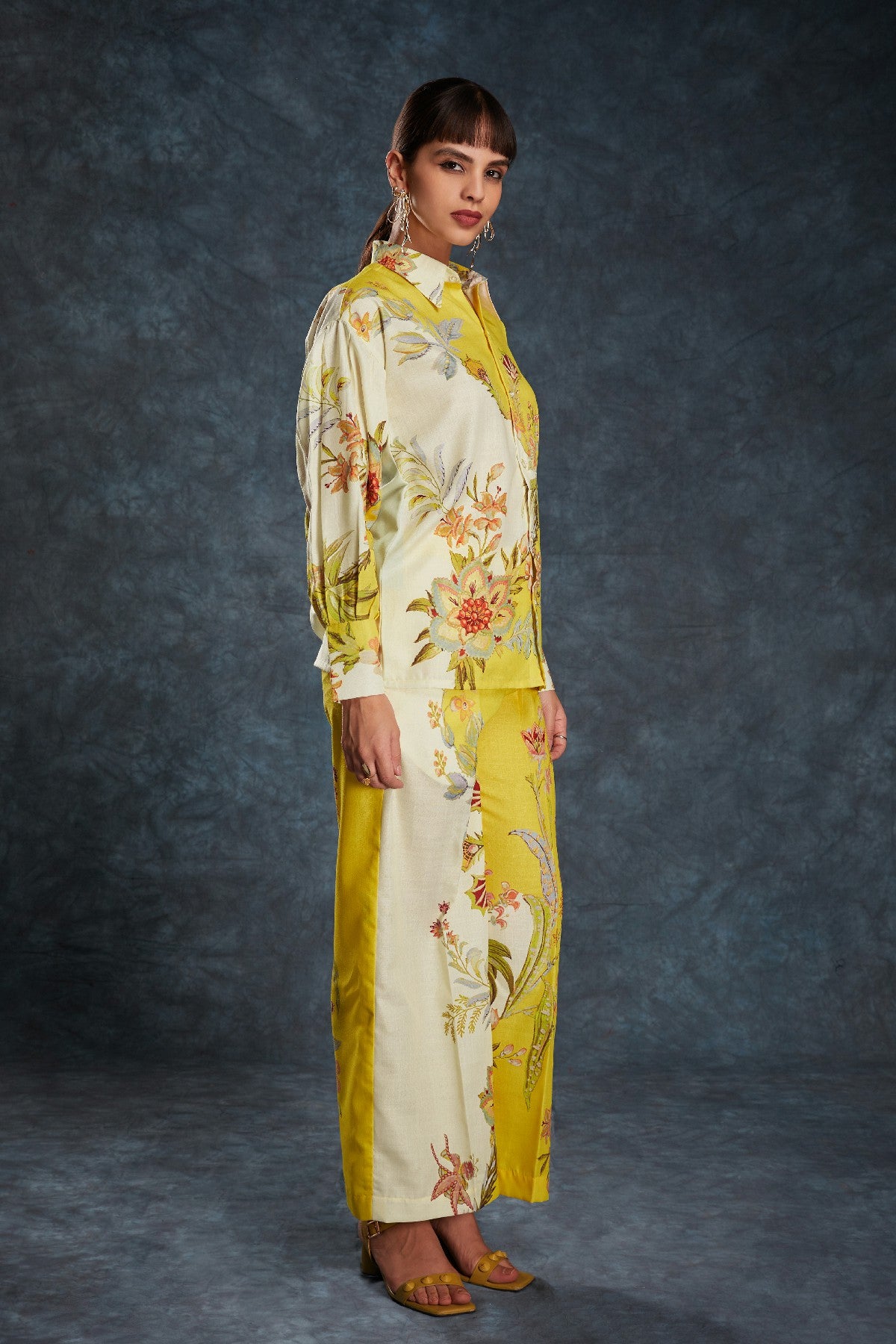 Yellow Printed Linen Co-Ord Set – Chic & Comfortable Everyday Style