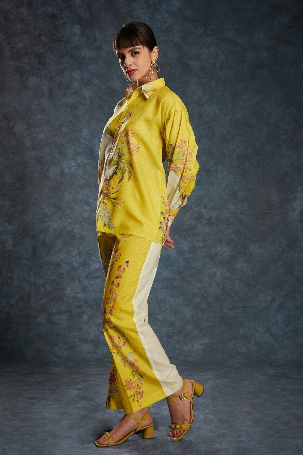 Yellow Printed Linen Co-Ord Set – Chic & Comfortable Everyday Style