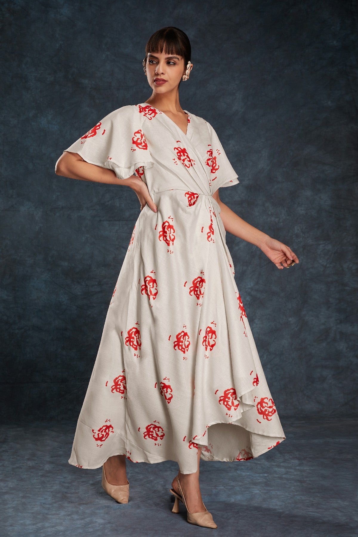 Cream Printed Linen Co-Ord Set – Effortless Elegance