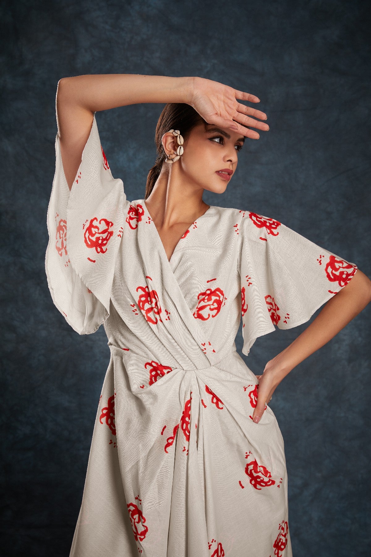 Cream Printed Linen Co-Ord Set – Effortless Elegance