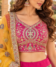 Vibrant Multicolor Embroidered Lehenga Set
