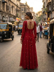PREMIUM READYMADE GOWN WITH SIMPLE DUPATTA SET