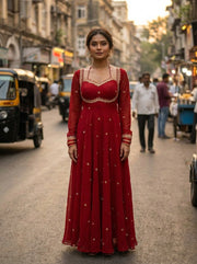 PREMIUM READYMADE GOWN WITH SIMPLE DUPATTA SET