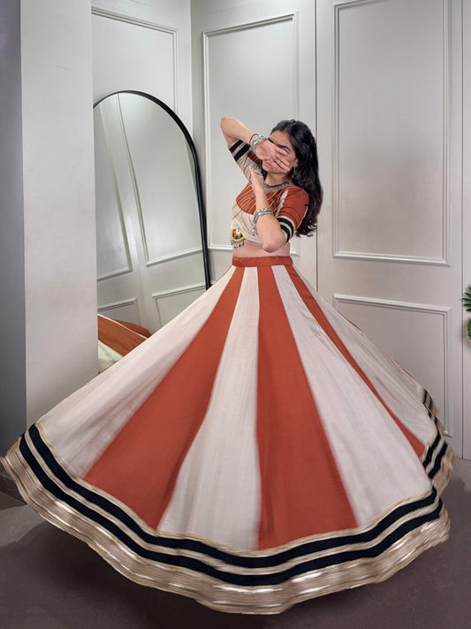 Exquisite Chinon Sequins Lace Worked Lehenga Choli Set